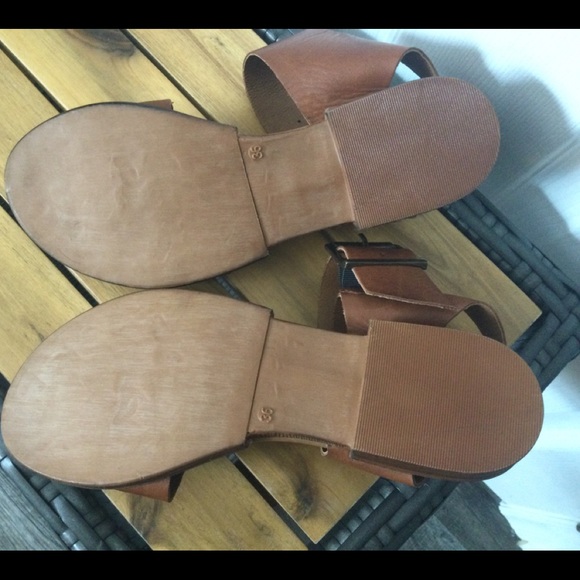 Miz Mooz Marlo Sandals, Size 36, Brandy Leather - Picture 3 of 6